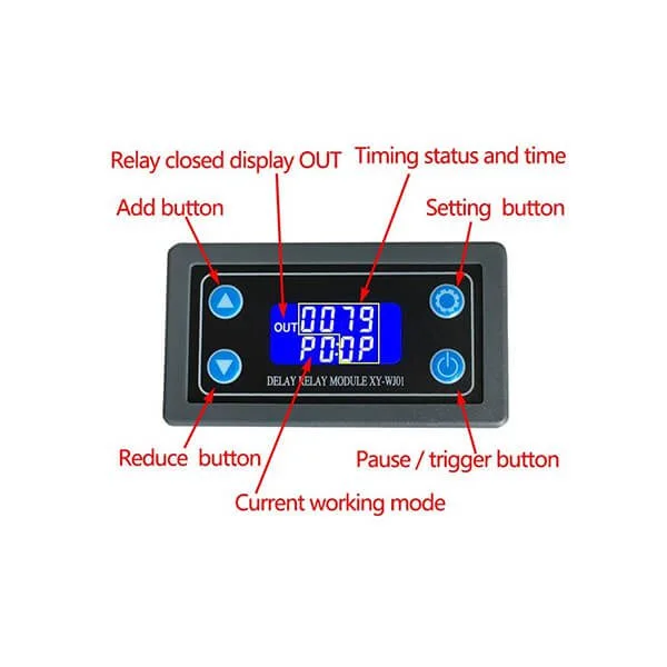تایمر دیجیتال روپنلی مدل XY-WJ01 5 ماژول تایمر دیجیتال روپنلی مدل XY-WJ01