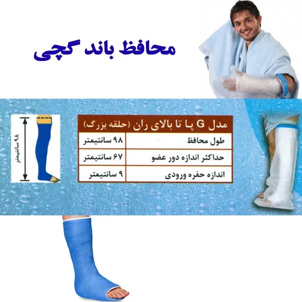 محافظ باند گچی و پانسمان پاس باند مدل پا تا بالای ران g