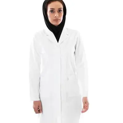 روپوش پزشکی زنانه ساده پارچه ترگال